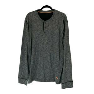 TOMMY BAHAMA Long Sleeve 1/4 Button Pullover Gray size XL